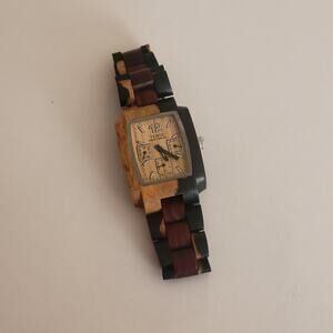 Men’s TENSE Wooden Collection Watch Beige face Japan Movement